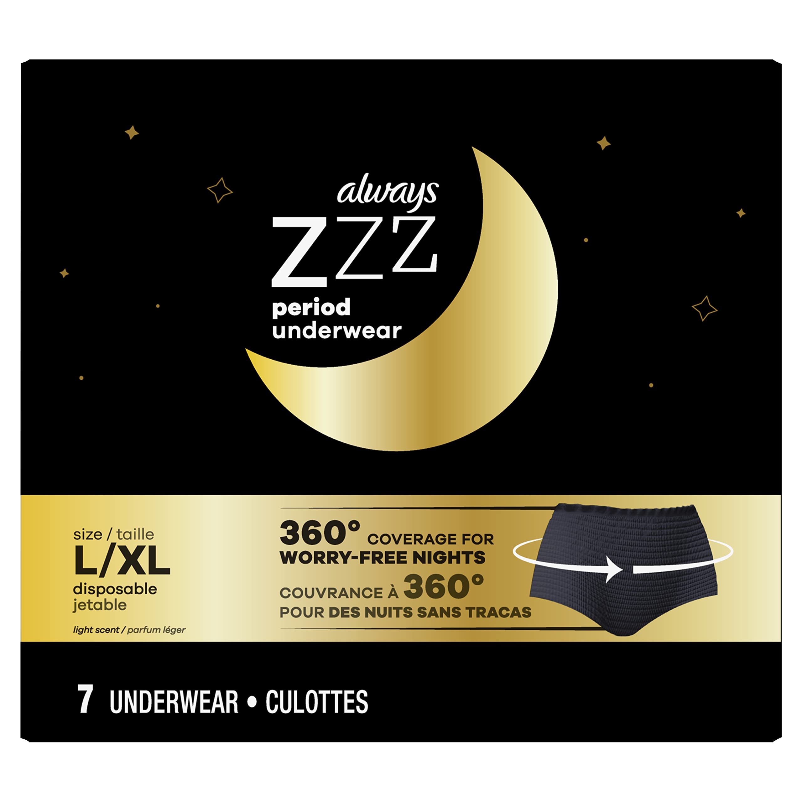 Amazon.co.jp: Always ZZZ Overnight Disposable Period Underwear for